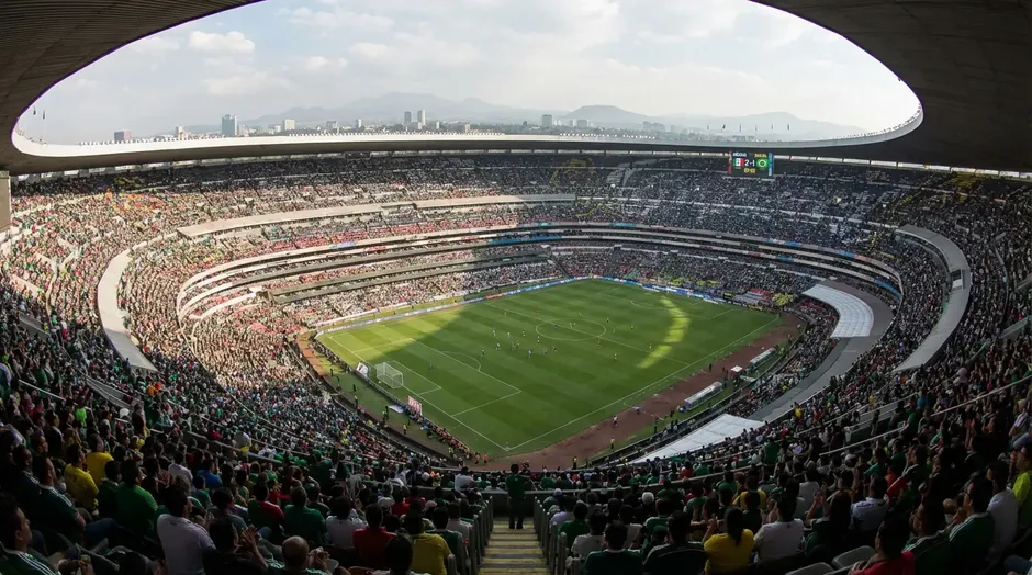 Estadio Azteca zu Mexico City fir d'WM 2026 Eröffnungsspill