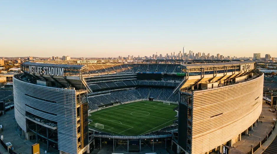 MetLife Stadium zu East Rutherford fir d'WM 2026 Finall