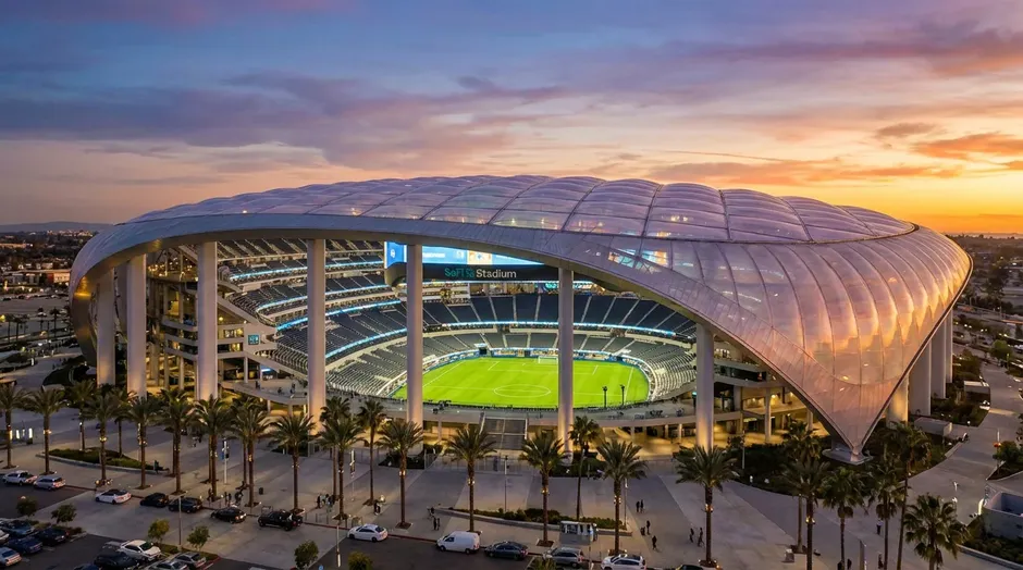 SoFi Stadium zu Los Angeles fir d'WM 2026